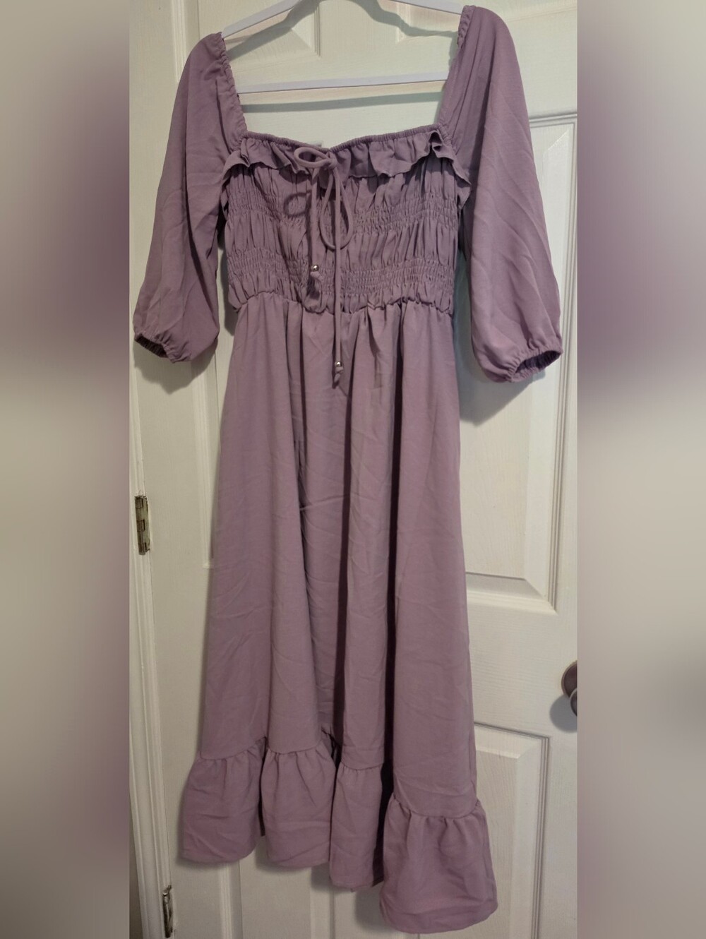 Purple Ruffle Dress - Picture 4 of 5
